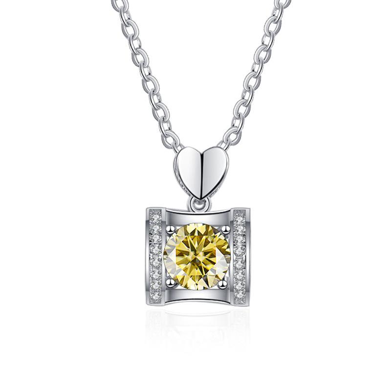 Bague Ringen Стерлинговое серебро S925, женские ювелирные изделия, 1 карат, муассанит, бриллиантовое ожерелье, цепочка на ключицу, подарок на день Святого Валентина для подруги