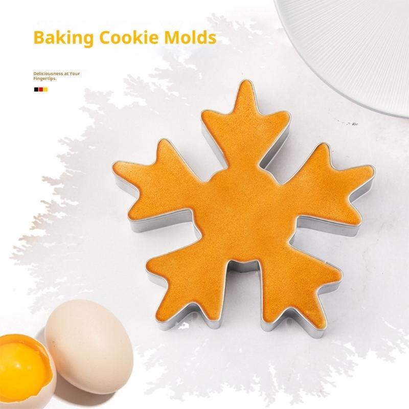 Stainless Steel Christmas Snowflake Cookie Molds Baking Tool For Holiday Dessert And Pastries Kitchen Bakeware