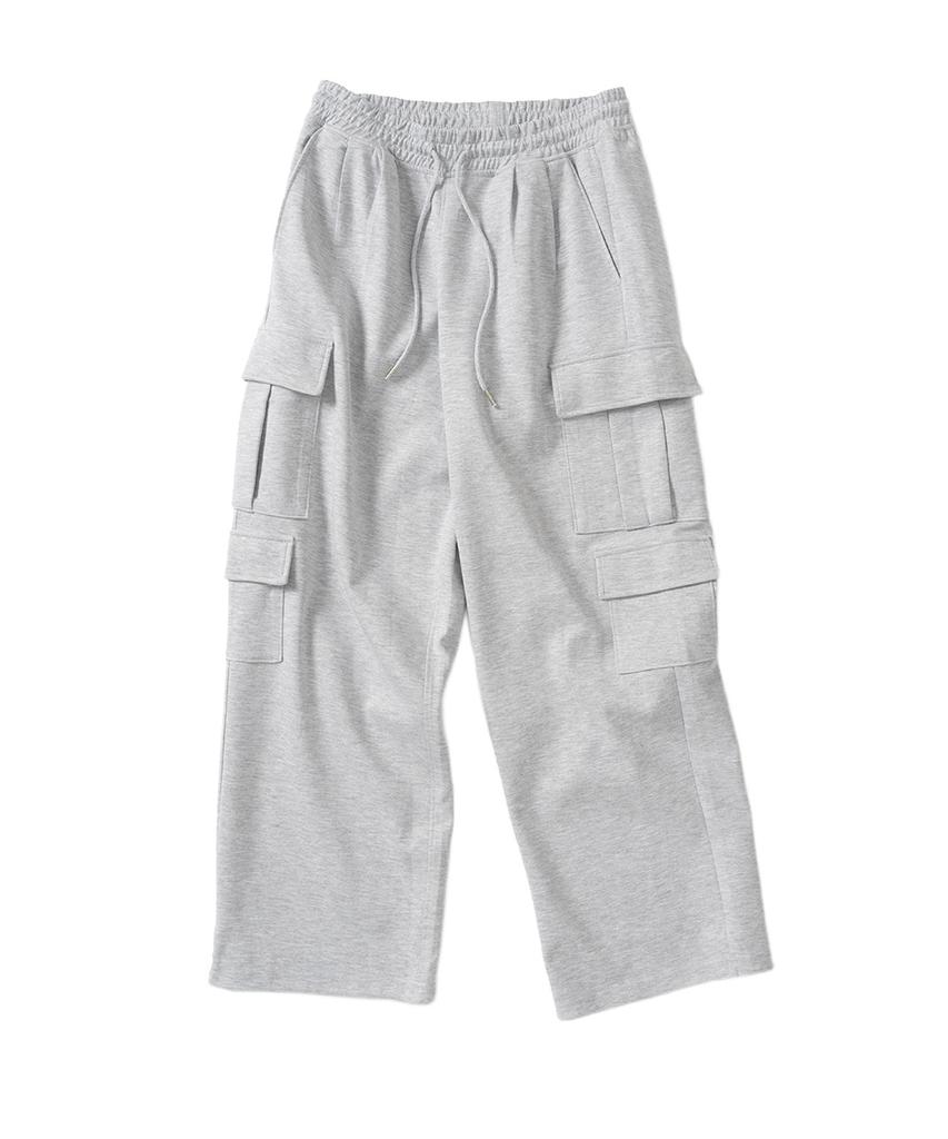 XOX Wide Cargo Double Pocket Long Pants [M/Grey]