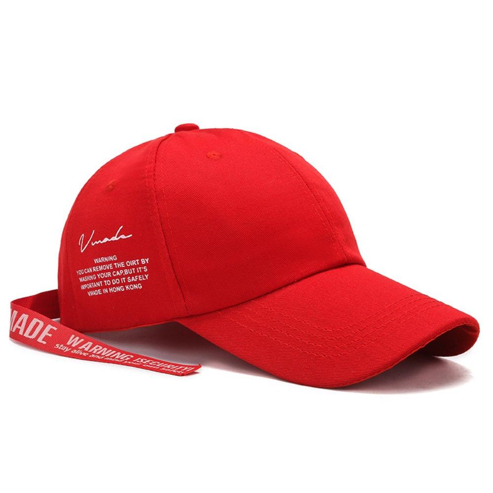 Cotton Hip Hop Hats Adjustable Punk Caps Versatile Long Ribbon Hat For Men Women