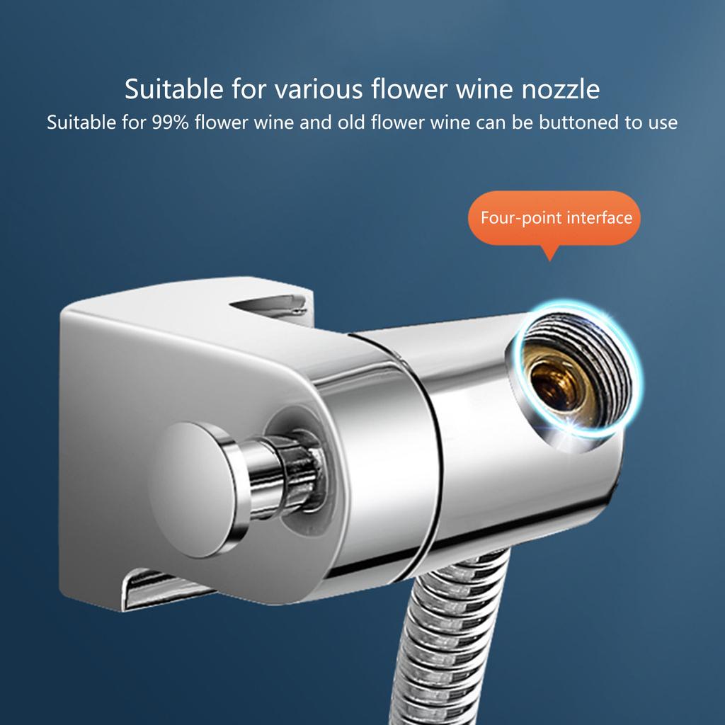 Ручной держатель для душа Держатель для душевой лейки из нержавеющей стали Регулируемый на 360 градусов держатель для душевой штанги Легко установить