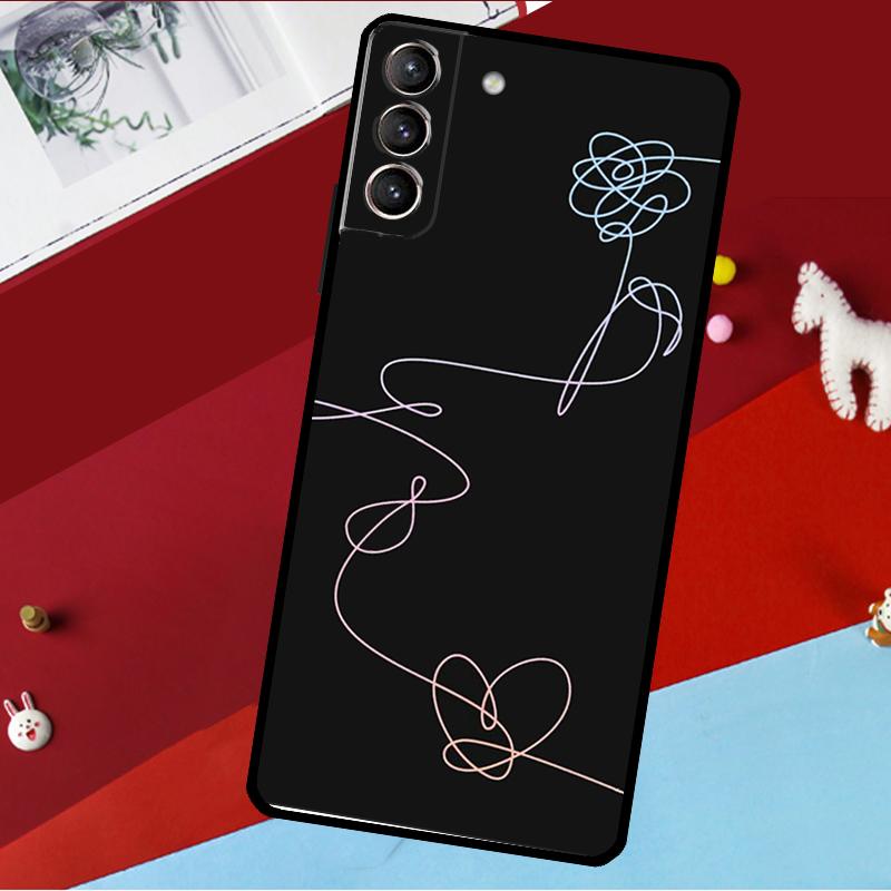 Чехол 'Люби себя' с цветком K-pop для Samsung Galaxy S20 FE S21 FE S22 S23 Ultra Note 20 S9 S10 Note 10 Plus Задняя крышка