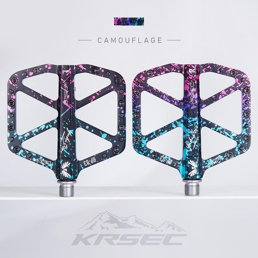 KRSEC VS Bicycle Pedal Aluminum alloy Ultralight Seal 3 Bearing MTB Bicycle Pedals Accessories Mountain Road Bike Bearing Pedal