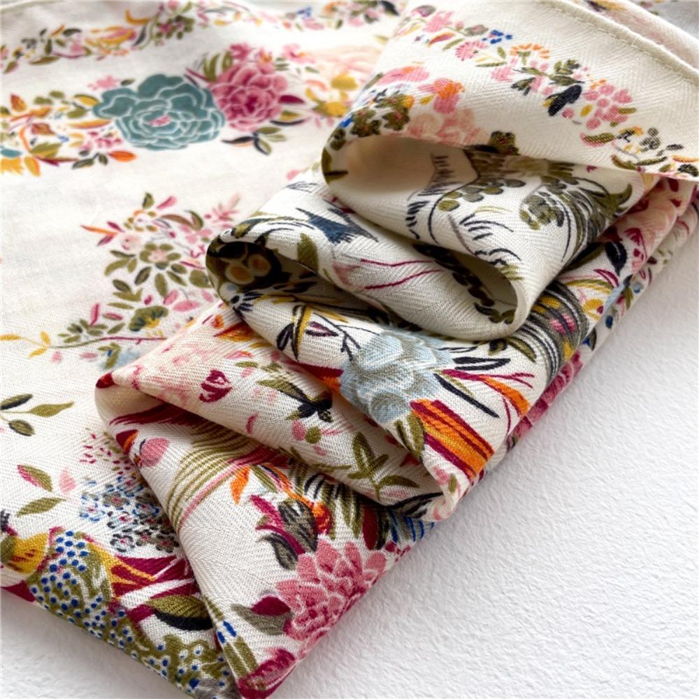 Floral Print Square Scarf Breathable Lady Scarves Headband Fashion Handkerchief