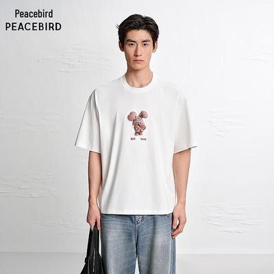 Мужская футболка Peacebird с 3D-принтом кролика