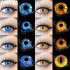 AMARA 2pcs Halloween Color Contact Lenses For Eyes Blue Lenses Contact Lenses Cosplay Anime Beauty Pupils Yearly Colored Lens