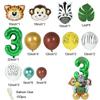 35pcs/set Jungle Safari Party Animal Digital Balloons Kids 1 2 3 4 5 6 7 8 Years Birthday Party Decoration Forest Party Supplies