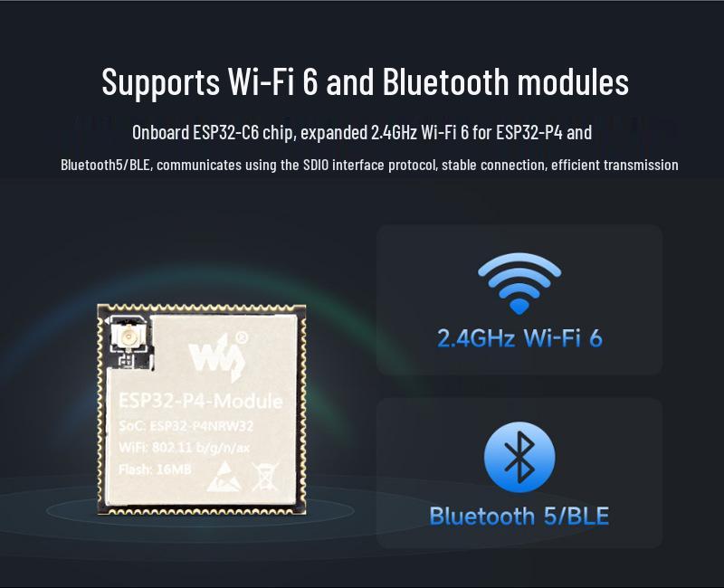 Плата разработки ESP32-P4: ESP32-C6 с 100M Ethernet, POE, Камерой, Wi-Fi 6, Bluetooth 5