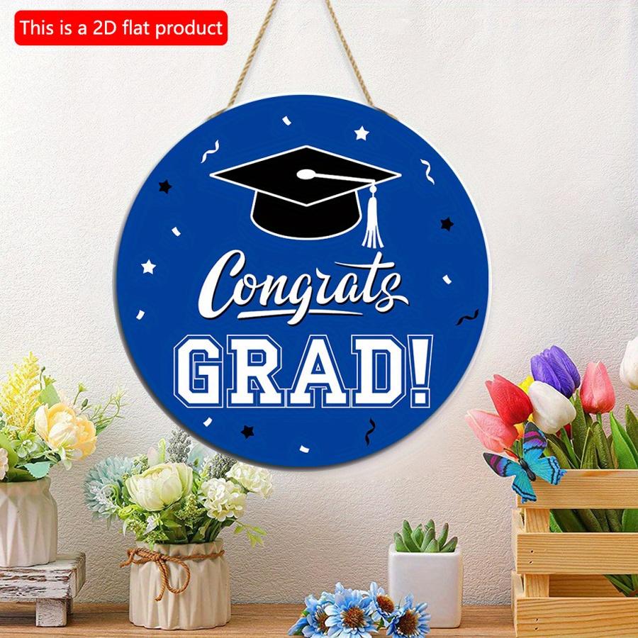 2D плоский 20*20 см 1 шт. принт GRAD&Bachelor's Cap украшение для выпускного вечера, потрясающий круглый деревянный кулон подарок для друзей на выпускной сезон,