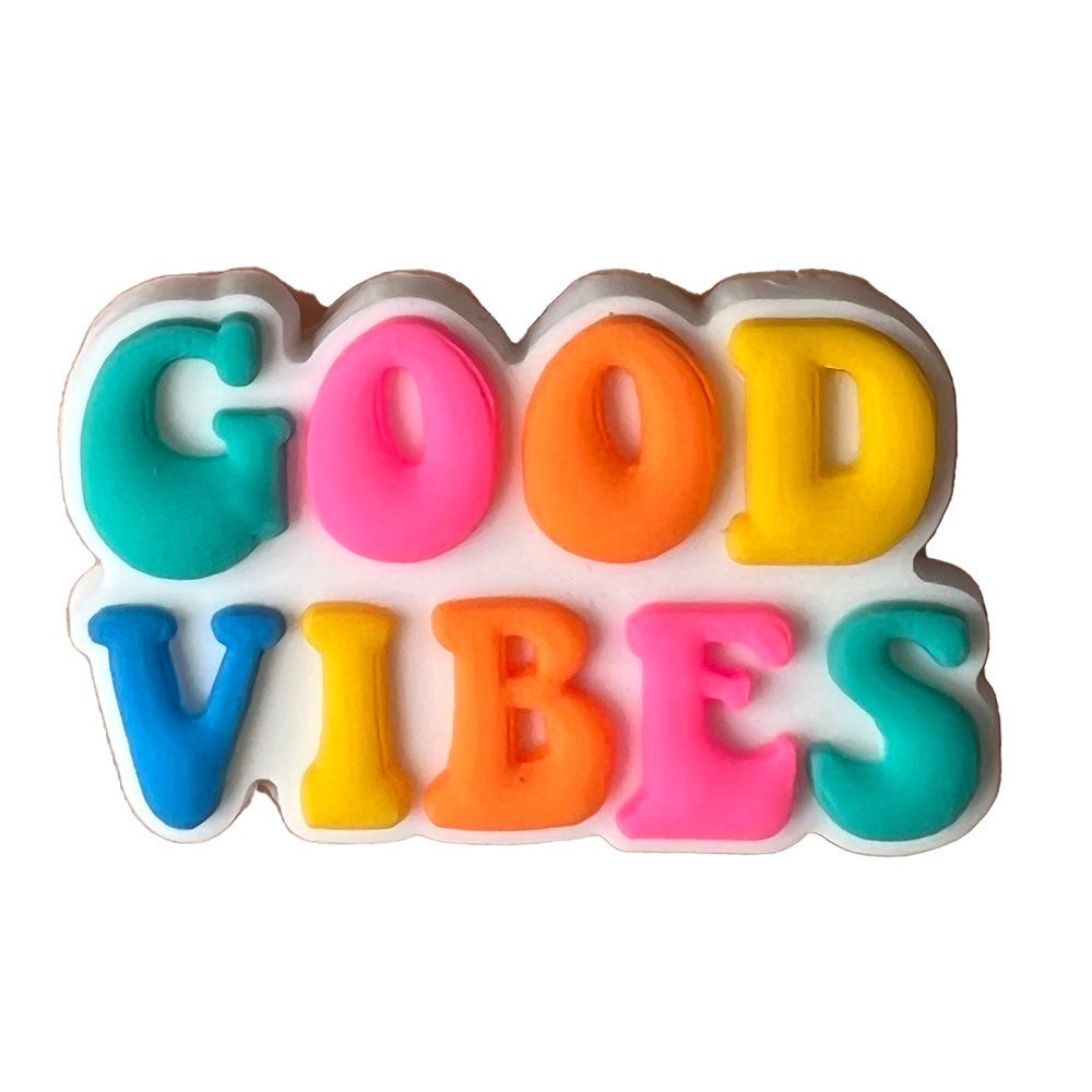 Серия фраз с буквами Мультяшные украшения для обуви-сабо: Милые ПВХ цветы и пряжки