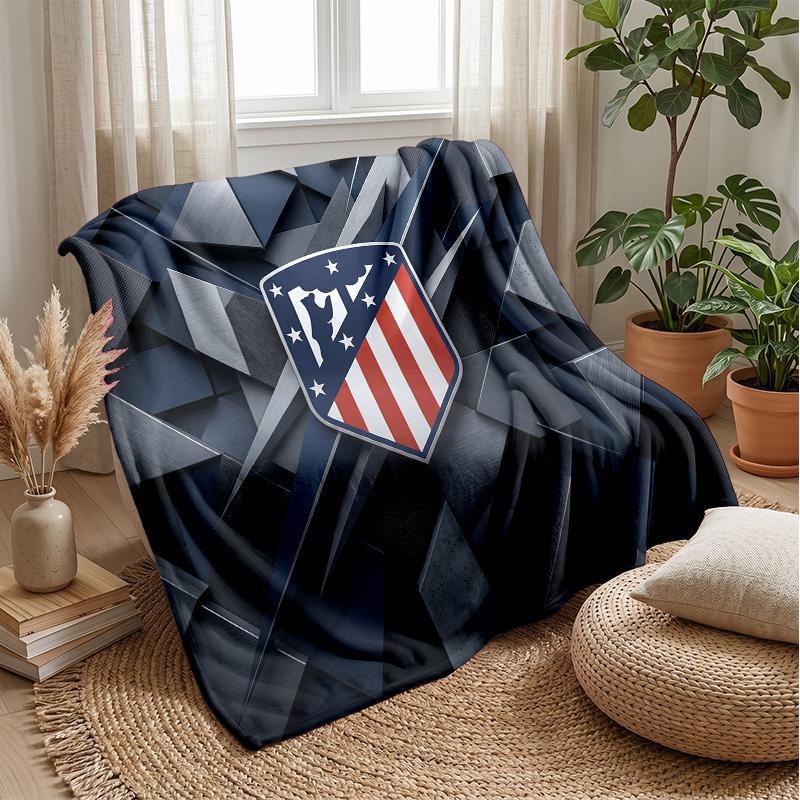 Atletico Madrid Theme blanket Soft Flannel Blanket Plush Throw Blanket Cozy Sofa Bed Blanket for Home Decor