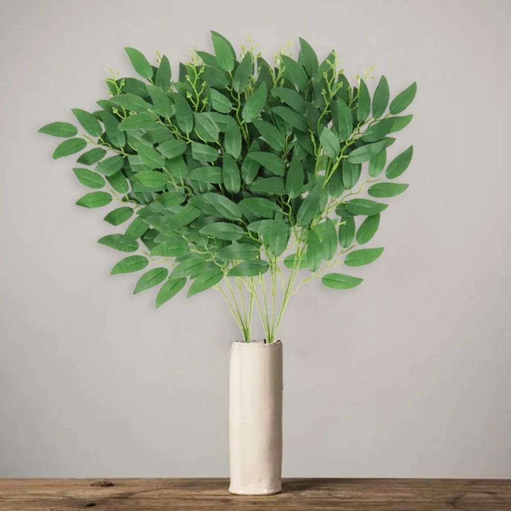 Handmade Silk Willow Leaves Long Fake Plant Home Garden Decor