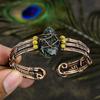 Seraphinite Handmade Copper Wire Wrap Cuff Bangle Adjustable F6z69