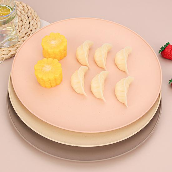 Тарелка для закусок, устойчивая к падению, износостойкая, в скандинавском стиле, круглая, пищевая, для хранения продуктов, гладкая поверхность, простая обеденная тарелка 27 см