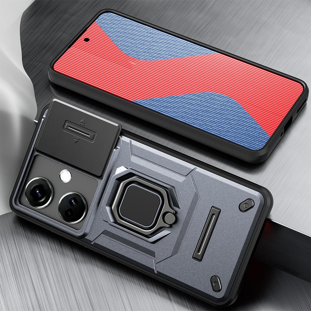 KEYSION Противоударный чехол для OnePlus Nord CE 3 Lite 5G, защитное кольцо для объектива камеры, чехол-подставка для телефона для Nord CE 3 5G