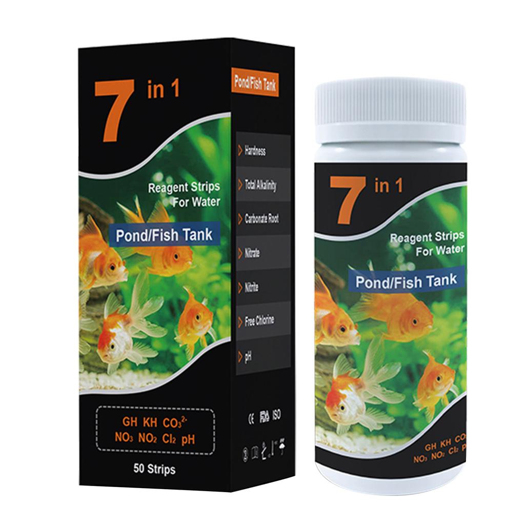 7 в 1 Тестовые полоски для аквариума Тестовые полоски для воды в бассейне, пруду, аквариуме Тестирование для пресной и соленой воды