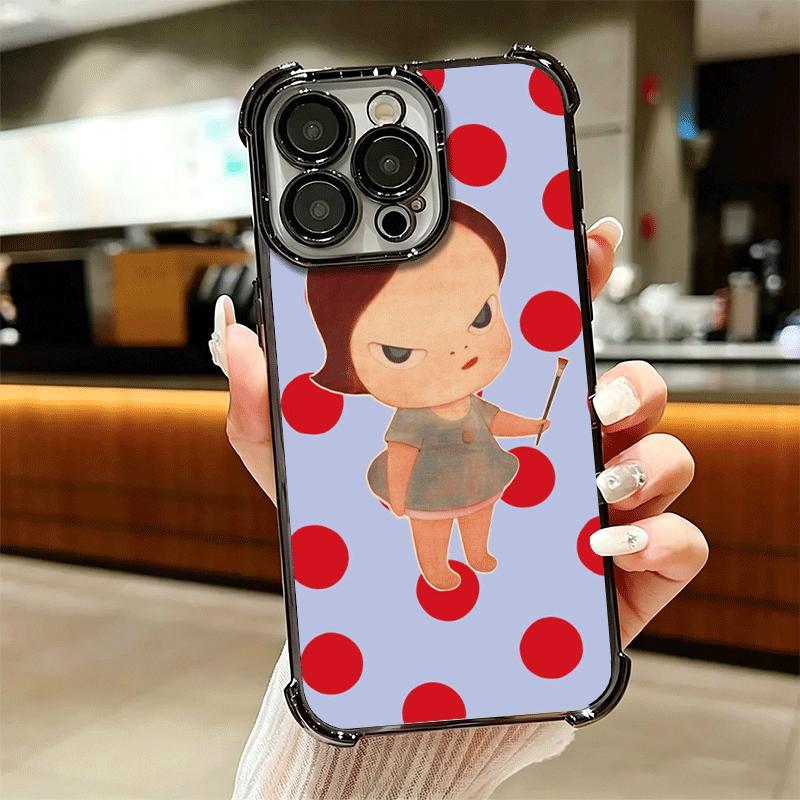 Y-Yoshitomo Nara Мягкий чехол для телефона для iPhone 15 16 17 Air 14 Pro Max 16E Plus 13 12 Mini С покрытием Противоударный Fundas