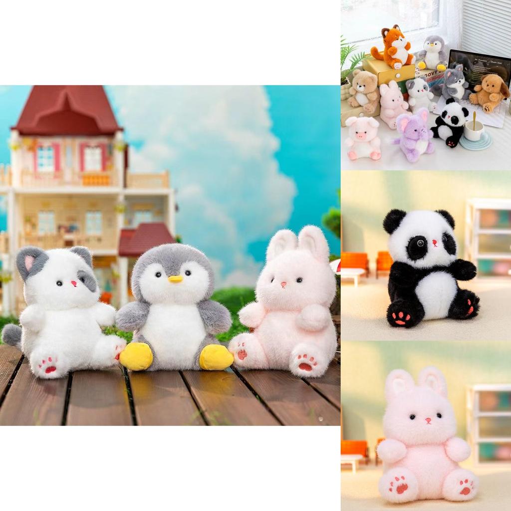 Плюшевая игрушка Пингвин Медведь Кролик из коротковорсовой мягкой ткани для детей и коллекционеров