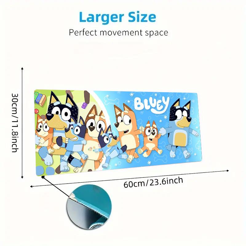 Bluey Cartoon Color Mouse Pad Large Gaming Table Cushion Non-slip Laptop Tablet Big Mousepad XXL Mat Mini PC Playmat With Lock edge