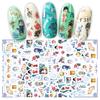 Симпатичные мультяшные животные, сделай сам, наклейки для ногтей, маникюрный декор, наклейка для переноса воды