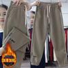 Утолщенные флисовые брюки для осени и зимы, женские, с высокой талией, из шенилла, повседневные спортивные брюки-харлан, маленькие мужские