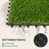 10 PCs 30 x 30cm Artificial Grass Turf, 25mm Pile Height Grass Carpet Fake Grass Mat UV Resistance for Outdoor