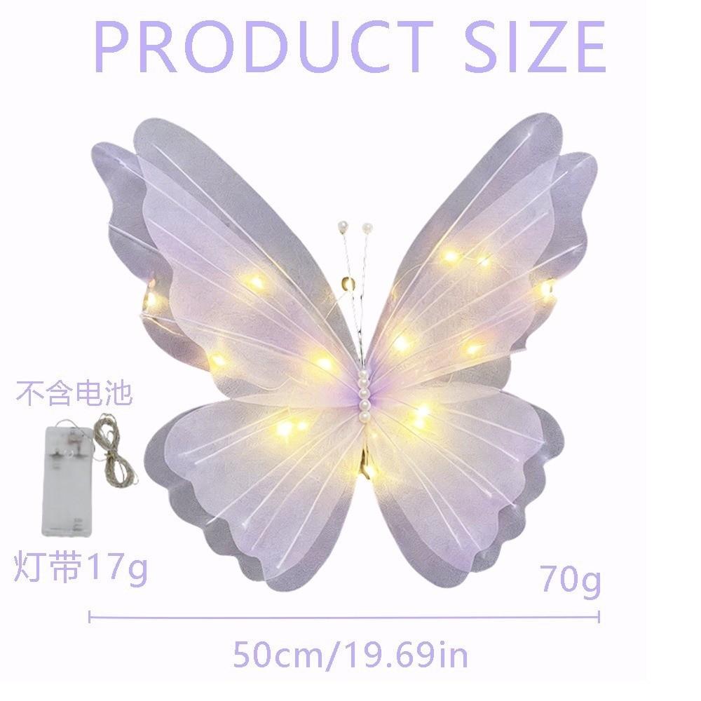 50CM Butterfly Strip Light Silk Material Luminous Decoration Sparkling Yarn Flower Spring Party