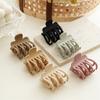 Матовая поверхность Землистые тона Зажим для волос Минималистичный Однотонный Многозубчатый Дизайн Профессиональный Нескользящий Фиксатор для Укладки