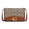 Coach Bandit 18 Buckle Closure Multi-Functional Bag Leather And Fabric Small Shoulder Crossbody Bag Women bags Gray Brown CD726-B4TA7