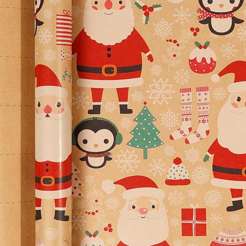 Christmas Kraft Paper Gift Packaging43*300cmChristmas Colorful DIY Flower Wedding Xmas Party Gift Packing Decor DIYCrafts Papers