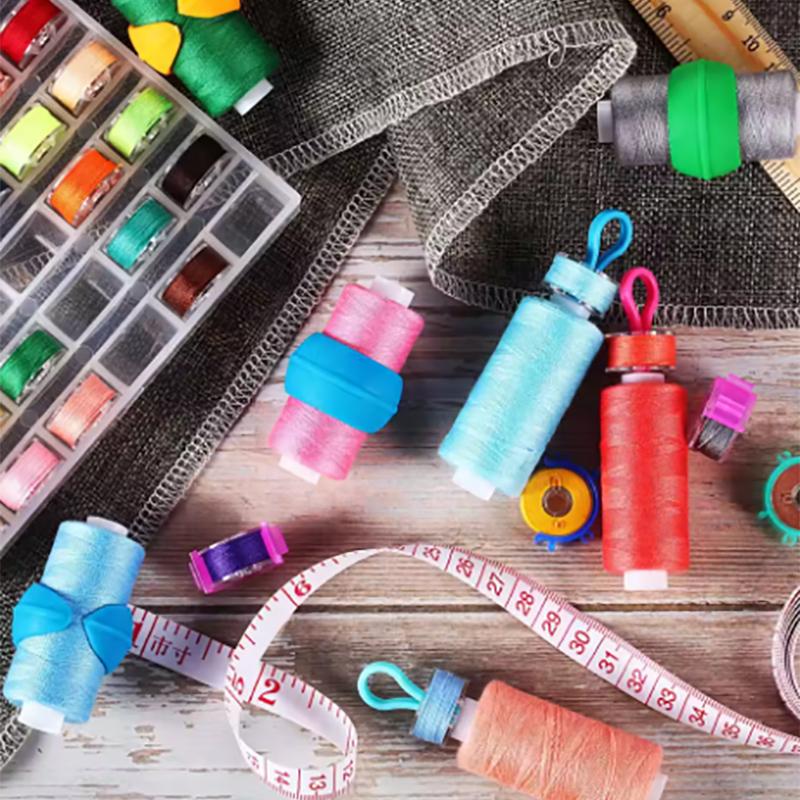 10-40Pcs Colorful Plastic Bobbin Thread Holders Sewing Bobbin Holder Clips DIY Sewing Bobbin Thread Organizer Tools