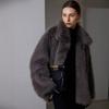 Womens Faux Fur Coat Streetwear Turn Down Collar Winter Outerwear Adults