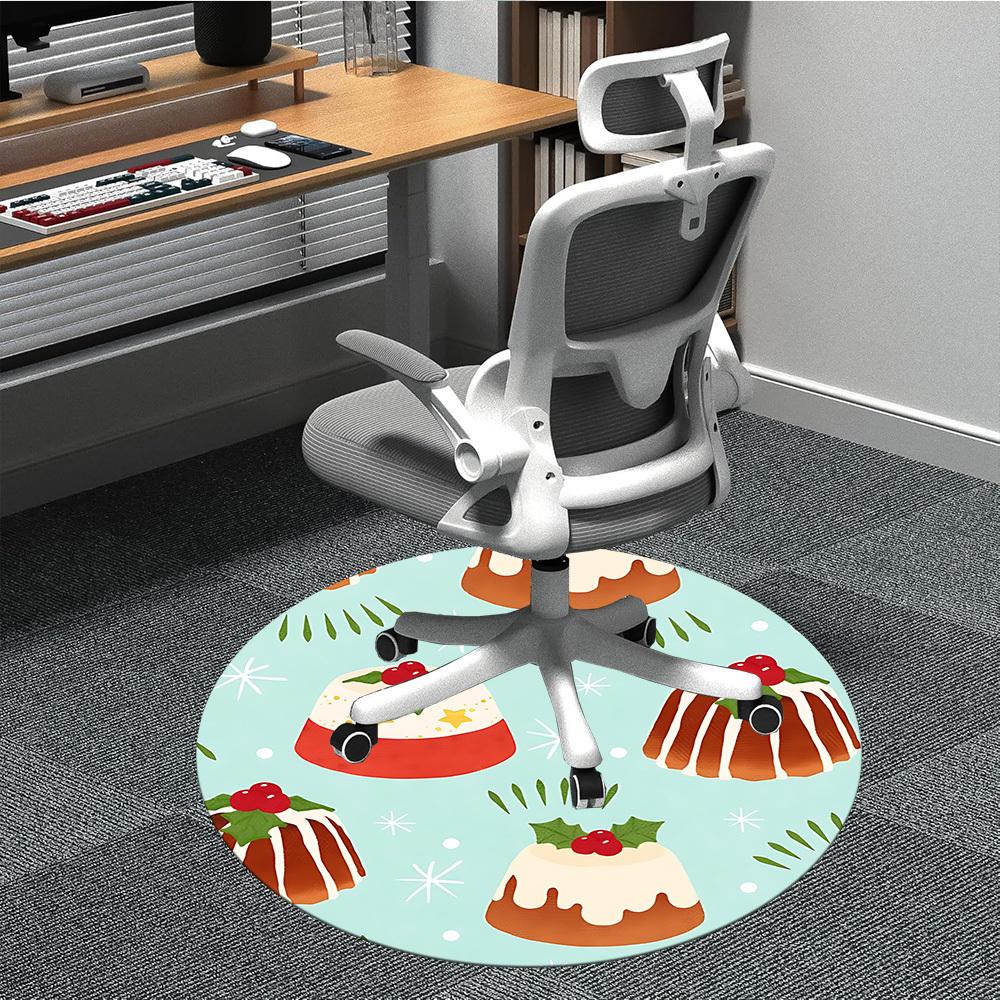 1pc Cake Chair Carpet for Office, Non slip, Soft and Durable Office Rug for Interior Decoration
