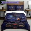 3pcs Duvet Cover Set (1*Duvet Cover + 2*Pillowcase, Without Core), Knight Rider Print Bedding Set, Bedroom Decor, All‑Season, Birthday Gift
