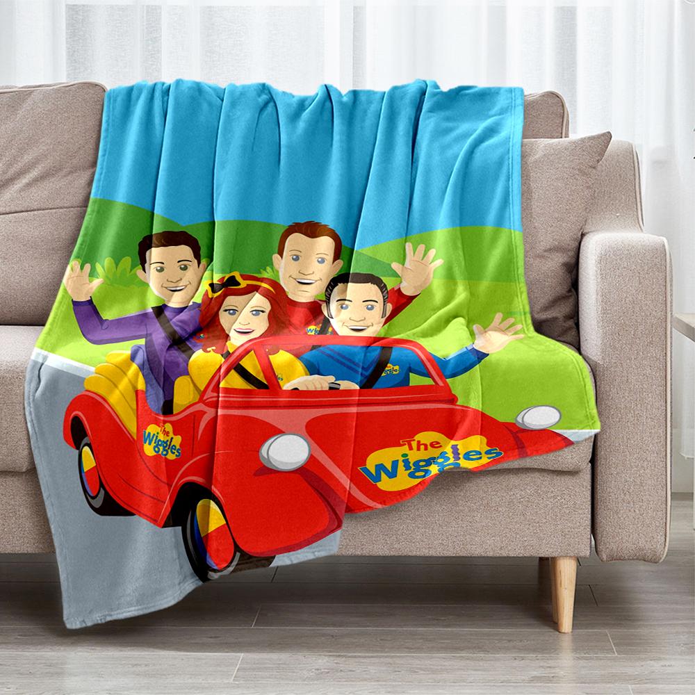 The Wiggles Theme Printed Blanket - Perfect for Couch, Bed, Travel & Outdoor Use | Machine Washable, Cozy & Durable.