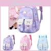 Стильный и модный водонепроницаемый школьный рюкзак для девочек с мультяшными принтами в фиолетовом, розовом и синем цветах