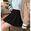 Women's High Waist Woolen Pleated Skirt, Autumn and Winter Ladies' A-line Skirt