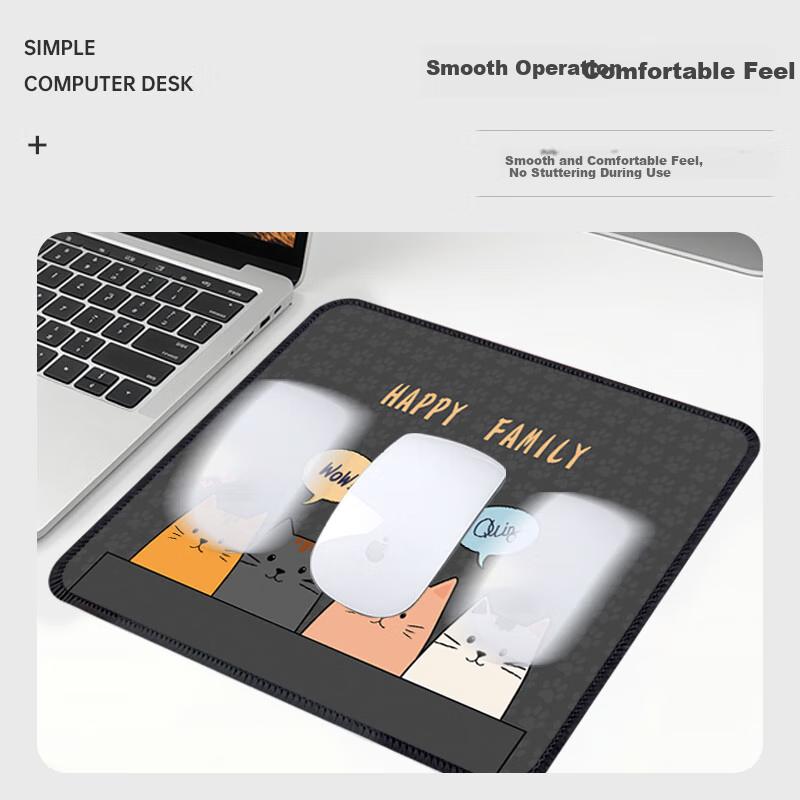 JPLAYER Large Thick Mouse Pad for Students And Office, Creative Simple Text Design, Precision Edge Locking, 300*250*3