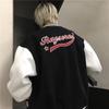 Мужская и женская модная брендовая толстовка с капюшоном Jacketamerican Retro Baseball Свободная куртка Мужская мода Сплошной цвет Топ Свободная куртка больших размеров