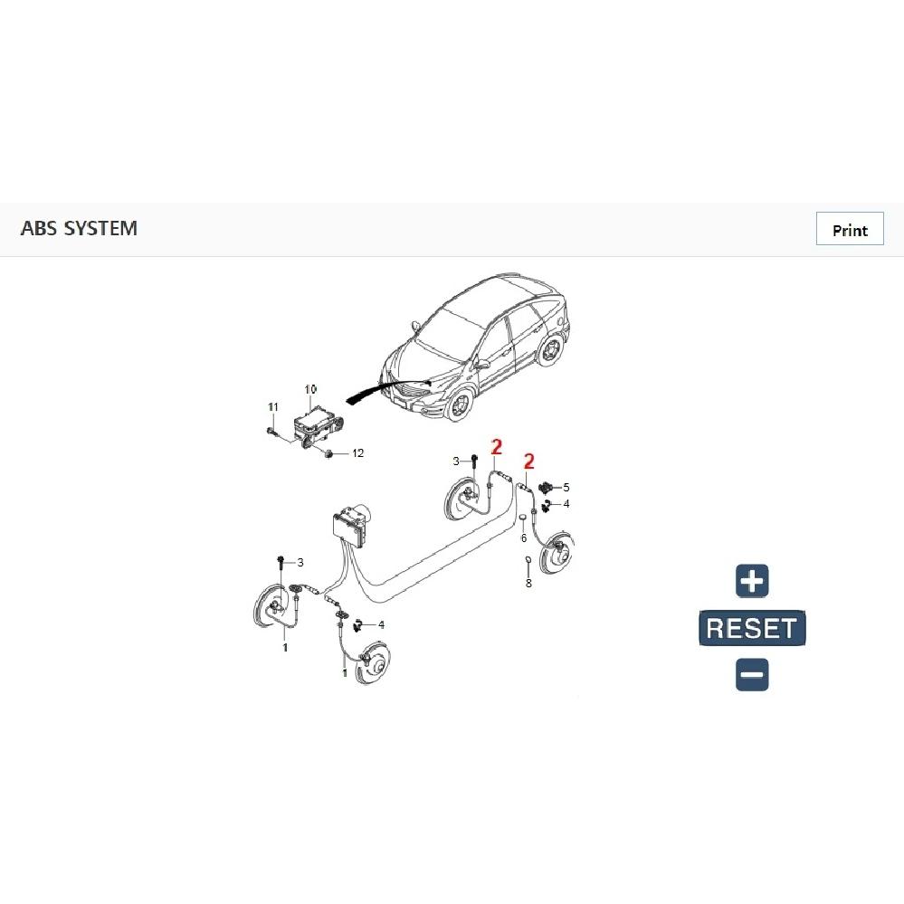 Датчик скорости заднего колеса 4893009300 Для Ssangyong Actyon Kyron Rexton Actyon Sports