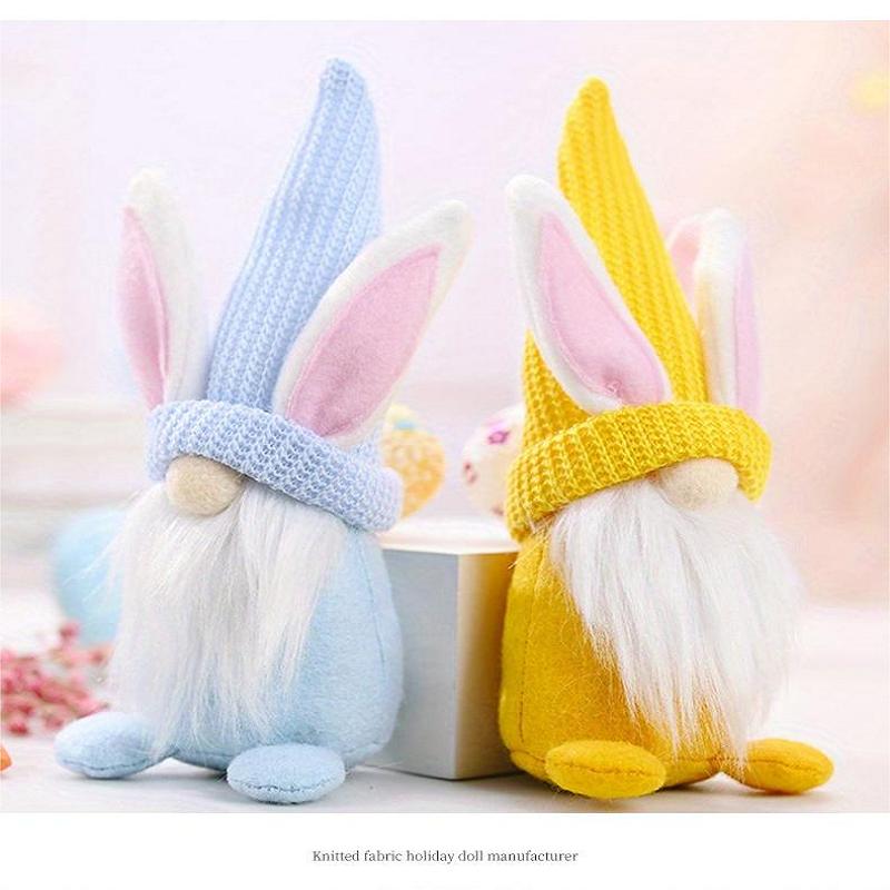 Пасхальный кролик, карликовая кукла, милая кукла-гном для домашней вечеринки, украшения рабочего стола, пасхальные украшения, детские подарки