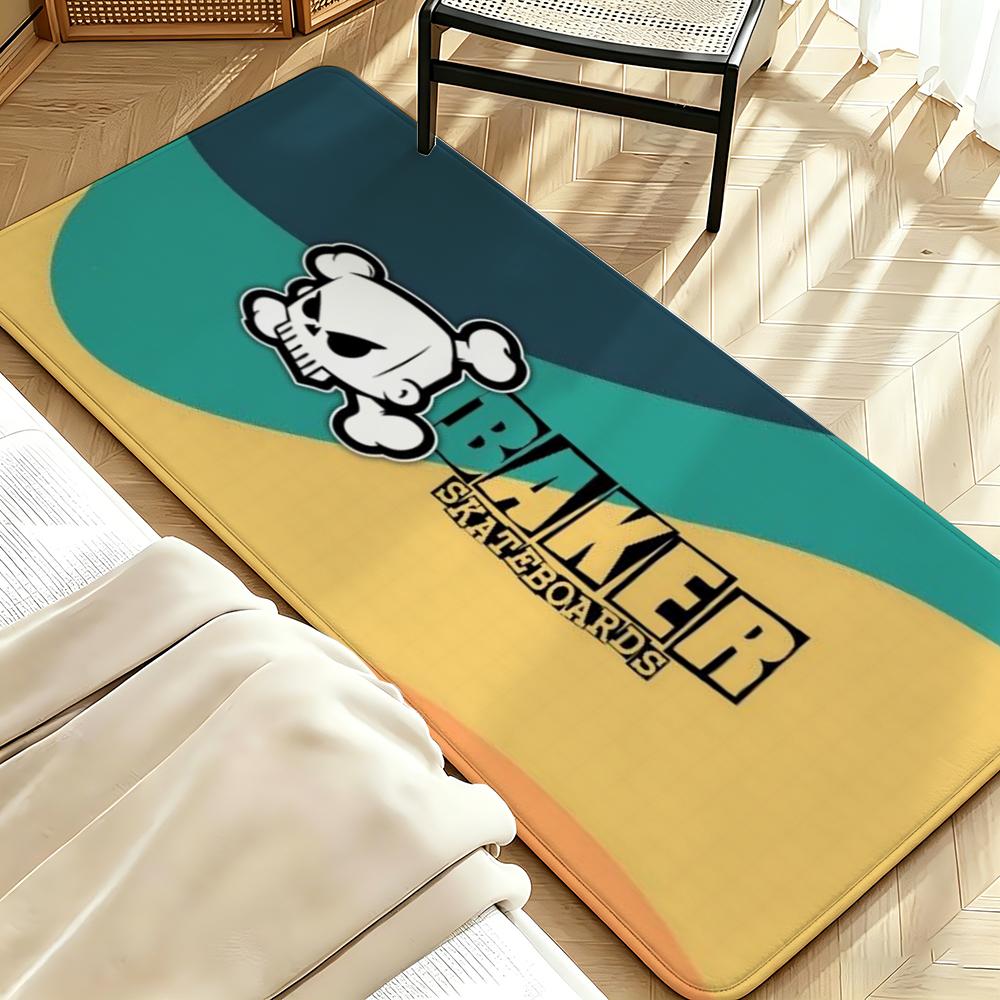 Sport B-Baker Skateboards Floor Mat Soft Flannel Floor Mat Suitable for Entryways, Living Rooms, Bedrooms, and Bathrooms
