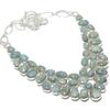 Aquamarine Gemstone Handmade 925 Silver Jewelry Necklace 18" JCN484-179