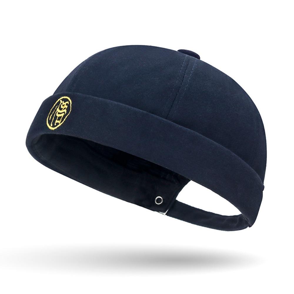 Cotton Round Hat Adjustable Docker Cap 2024 Hip Hop Hat Unisex