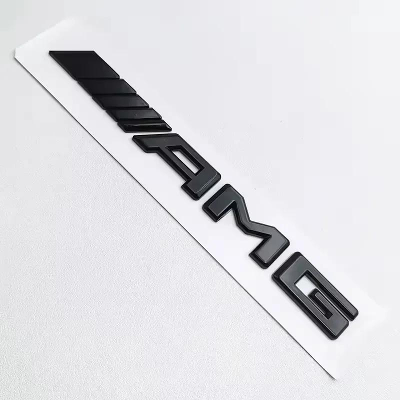 Car Sticker For Mercedes Benz W204 W205 W176 W177 W212 W213 AMG Sticker Accessories 3D ABS Black Logo AMG Emblem Letters Car Tru