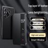 EDDGA Чехол-книжка из кожи высшего качества с умным окном для Huawei