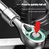Drive Rotating Socket Wrench 72 Teeth Universal Wrench Retractable Ratchet Wrench  Hand Tool