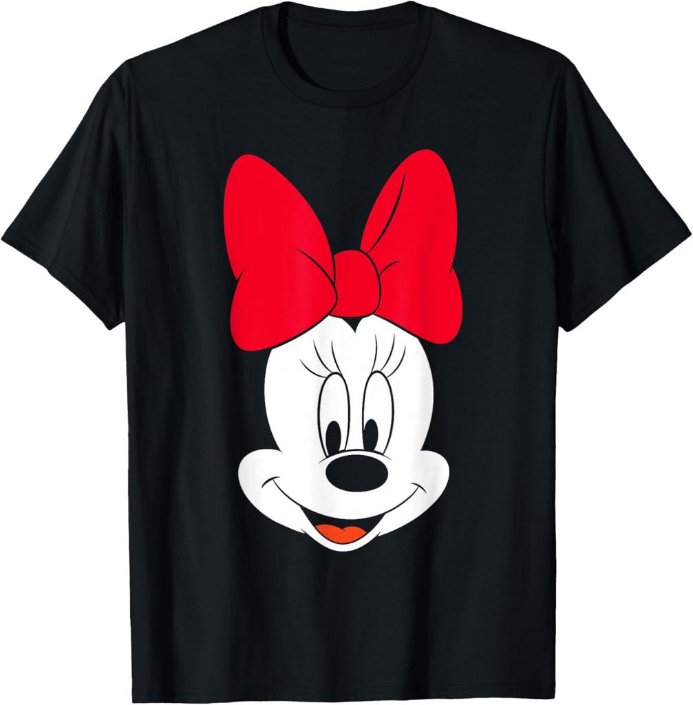 Hot Fashion Unisex Minnie Mouse Big Face T-Shirt S-4XL Four Seasons
