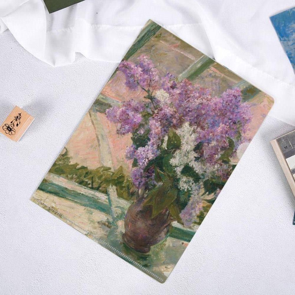 Папка-презентация Папка L-образной формы Серия «Забавные известные картины» Документы Органайзер для бумаги Сумка для хранения Папка для файлов A4 Настольный