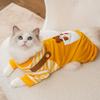 Pet Four-legged Clothing Autumn Warm Cat Puppy Dog Cute Animal Leash Overalls Teddy Cat Clothes